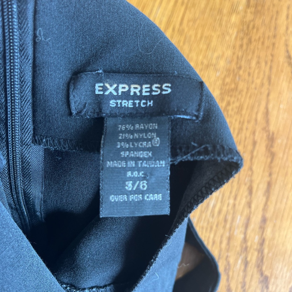 Express Black Asymmetrical One Shoulder Cocktail Dress - Picture 3 of 3